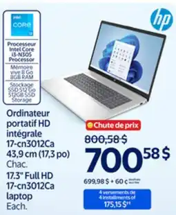 Walmart HP 17.3 Full HD 17-cn3012Ca laptop offer