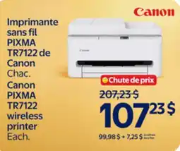Walmart Canon PIXMA TR7122 wireless printer offer