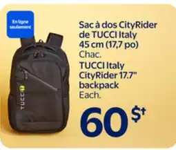 Walmart TUCCI Italy CityRider 17.7 backpack offer