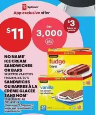 Atlantic Superstore No name ice cream sandwiches or bars offer