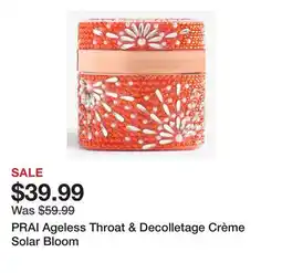 TSC Stores PRAI Ageless Throat & Decolletage Crème Solar Bloom offer