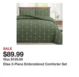 TSC Stores Elise 3-Piece Embroidered Comforter Set offer