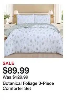 TSC Stores Botanical Foliage 3-Piece Comforter Set offer