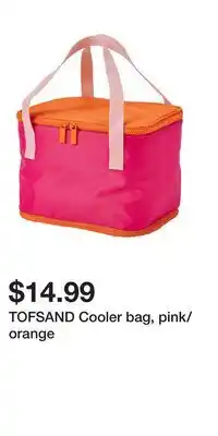 IKEA TOFSAND Cooler bag, pink/orange offer
