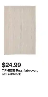 IKEA TIPHEDE Rug, flatwoven, natural/black offer