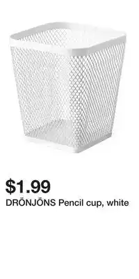 IKEA DRÖNJÖNS Pencil cup, white offer