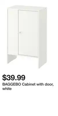 IKEA BAGGEBO Cabinet with door, white offer