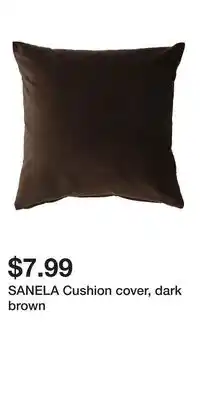 IKEA SANELA Cushion cover, dark brown offer