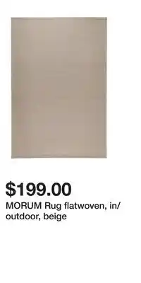 IKEA MORUM Rug flatwoven, in/outdoor, beige offer