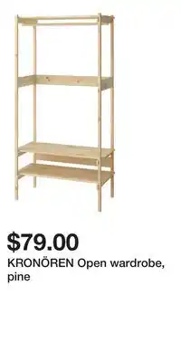 IKEA KRONÖREN Open wardrobe, pine offer