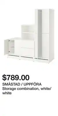 IKEA SMÅSTAD / UPPFÖRA Storage combination, white/white offer