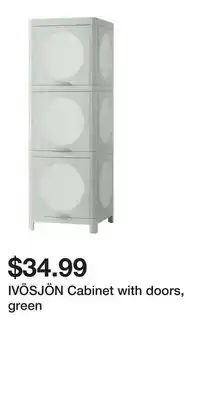 IKEA IVÖSJÖN Cabinet with doors, green offer