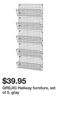 IKEA GREJIG Hallway furniture, set of 5, gray offer