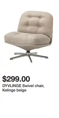 IKEA DYVLINGE Swivel chair, Kelinge beige offer