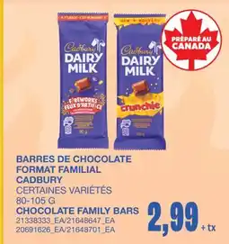 Wholesale Club CHOCOLATE FAMILY BARS offer
