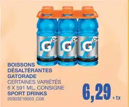 Wholesale Club SPORT DRINKS offer