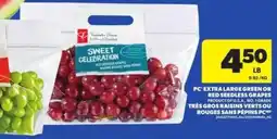 Atlantic Superstore Pc extra large green or red seedless grapes offer
