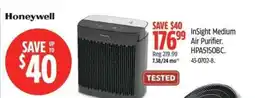 Canadian Tire HONEYWELL InSight Medium Air Purifier. HPA5150BC offer