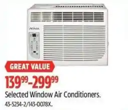 Canadian Tire Selected Window Air Conditioners offer