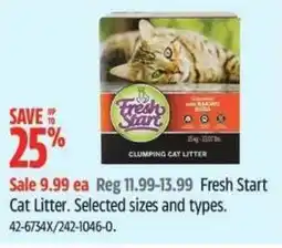 Canadian Tire Fresh Start Cat Litter offer