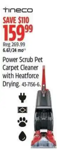 Canadian Tire TINECO Power Scrub Pet Carpet Cleaner with Heatforce Drying offer