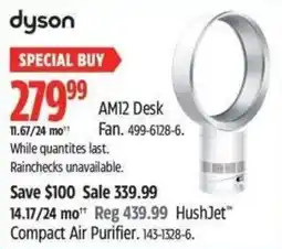 Canadian Tire DYSON AM12 desk fan offer