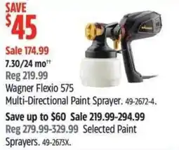 Canadian Tire Wagner Flexio 575 Multi-Directional Paint Sprayer offer