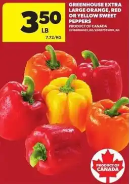 Atlantic Superstore Greenhouse extra large orange, red or yellow sweet peppers offer