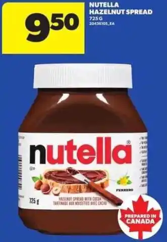 Atlantic Superstore Nutella hazelnut spread offer