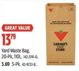 Canadian Tire Yard Waste Bag offer