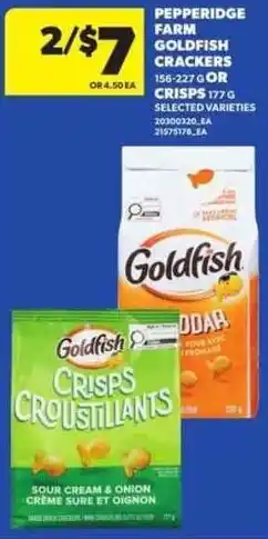 Atlantic Superstore Pepperidge farm goldfish crackers offer