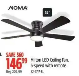 Canadian Tire NOMA Milton LED Ceiling Fan offer