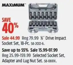 Canadian Tire MAXIMUM Drive Impact Socket Set offer