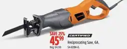 Canadian Tire CERTIFIED Reciprocating Saw offer