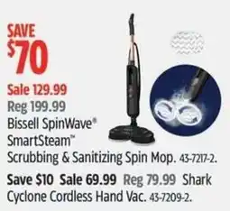 Canadian Tire Bissell SpinWave SmartSteam Scrubbing & Sanitizing Spin Mop offer