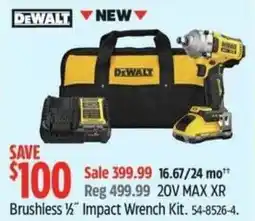 Canadian Tire DEWALT Brushless Β½" Impact Wrench Kit offer