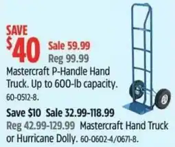 Canadian Tire Mastercraft P-Handle Hand Truck offer