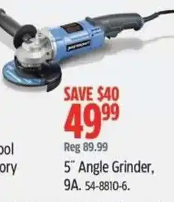 Canadian Tire 5" Angle Grinder offer