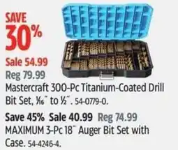 Canadian Tire Mastercraft 300-Pc Titanium-Coated Drill Bit Set offer