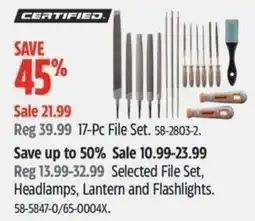Canadian Tire CERTIFIED File Set offer