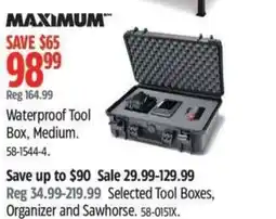 Canadian Tire MAXIMUM Waterproof Tool Box offer