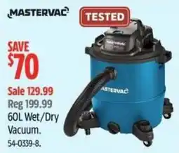 Canadian Tire MASTERVAC Wet/Dry Vacuum offer
