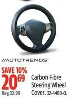 Canadian Tire AUTOTRENDS Carbon Fibre Steering Wheel Cover offer