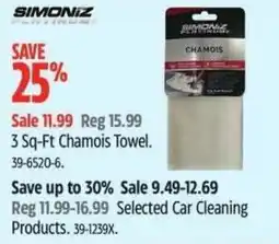 Canadian Tire SIMONIZ Sq-Ft Chamois Towel. offer