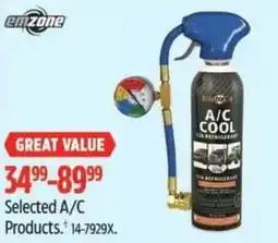 Canadian Tire EMZONE Selected A/C Products offer