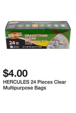 Dollarama HERCULES 24 Pieces Clear Multipurpose Bags offer