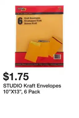 Dollarama STUDIO Kraft Envelopes 10X13 offer