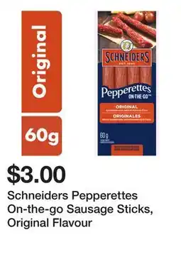 Dollarama Schneiders Pepperettes On-the-go Sausage Sticks, Original Flavour offer
