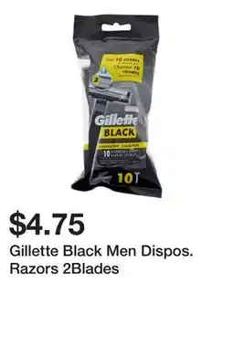 Dollarama Gillette Black Men Dispos.Razors 2Blades offer