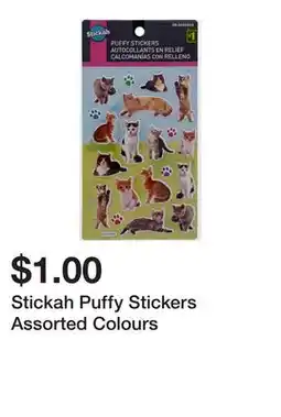 Dollarama Stickah Puffy Stickers Assorted Colours offer